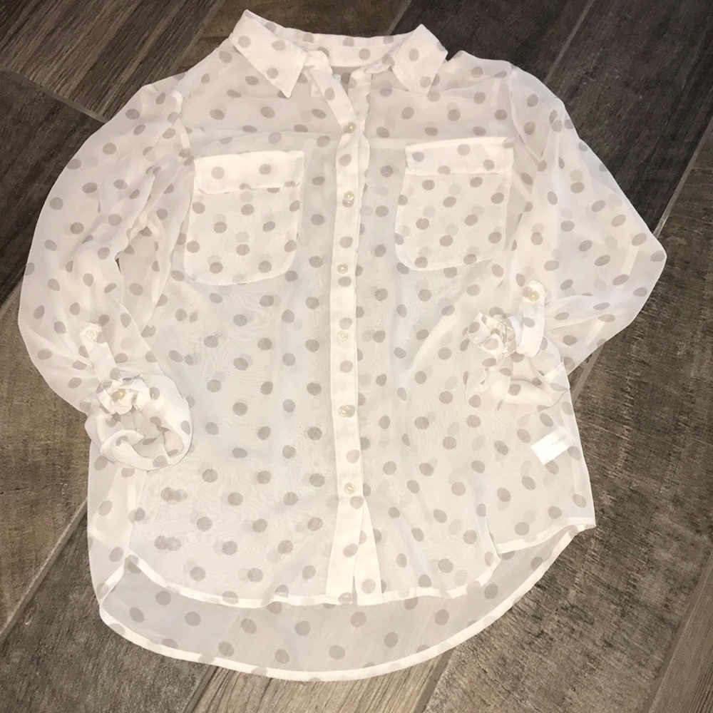 Sheer Button Down Top